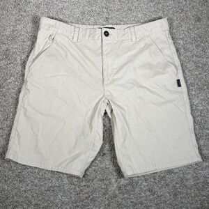 Oakley Mens Size 34 Regular Fit Beige Chino Shorts Casual Flat Front